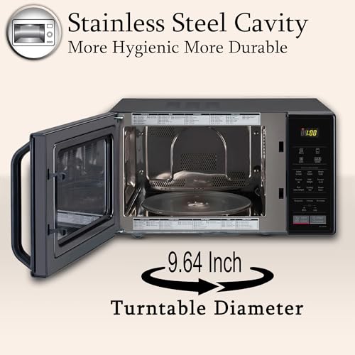 LG 21 L Convection Microwave Oven (MC2146BV, Black, Auto Cook Menu, Defrost, Stainless Steel Cavity, Heathplus menu, Indian Cuisine, Tandoor Se, Paneer/Curd, Steam Clean & Quartz Heater) 7 41y28La jcL