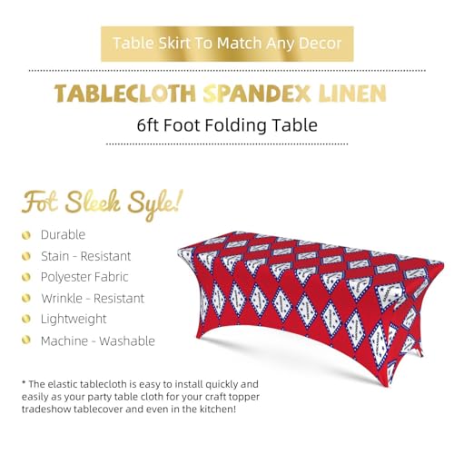 Housse de table rectangulaire en élasthanne extensible Arkansas de 1,8 m EdWal - 6