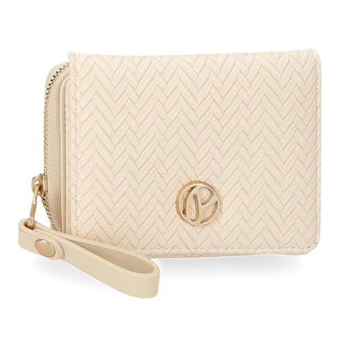 Pepe Jeans Sprig Billetero con Monedero Beige 10x8x3 cms Piel sintética by Joumma Bags