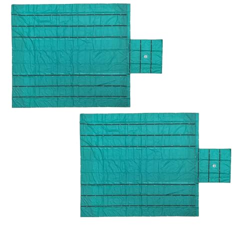 Mytee Products (2 Pack) Trucking Flatbed Trailer Tarps Heavy Duty 18oz Lumber Tarp 24x27 (8' Drop) - Green