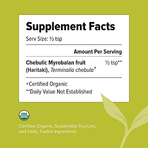 Banyan Botanicals Haritaki Powder – Certified Organic, 1 Pound – Terminalia Chebula – For Detoxification & Rejuvenation* – Organic, Vegan, Non-Gmo, Gluten Free, Certified Fair For Life Fair Trade #TOP2