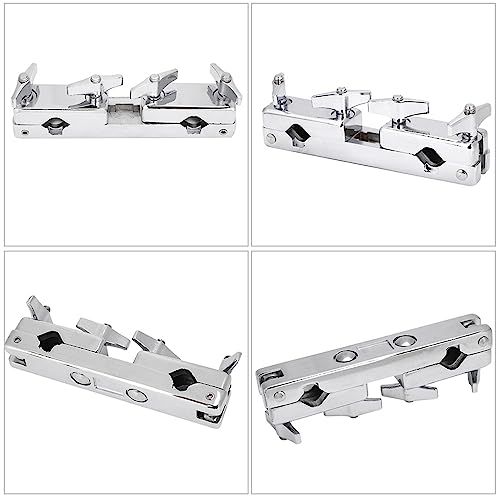 Soporte Abrazadera de Hierro para Batería, Accesorio Soporte de Barra de 12 cm para Caja y Percusión, Abrazadera Plateada miniatura 3