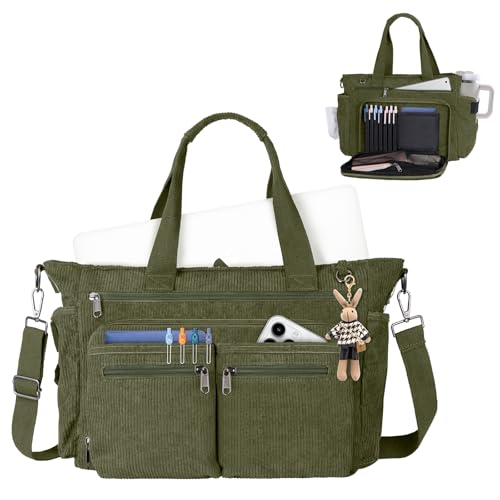 Messenger Bag with Corduroy Design