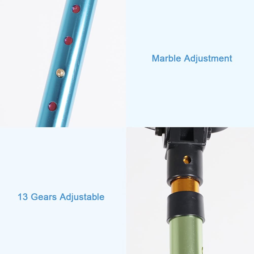 Muletas de Antebrazo para Niños, Bastones Médicos de Aluminio, Mango Ergonómico, 13 Muletas Ajustables en Altura, Muletas Ligeras para Caminar, Altura Aplicable: 110-160 cm