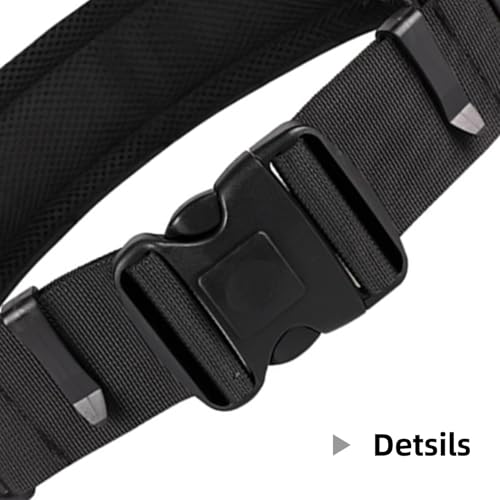 Cinturón de cámara para evitar impactos POPETPOP regulable de nylon negro para viajes 3