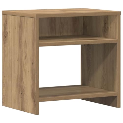 vidaXL Nachttisch, Nachtschrank mit Stauraum, Nachtkommode für Schlafzimmer, Nachtkonsole Beistelltisch, Artisan-Eiche Holzwerkstoff