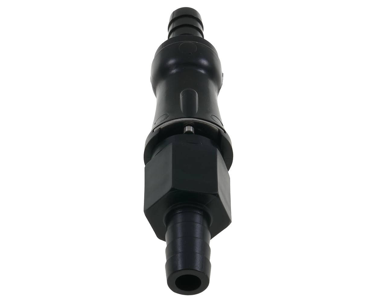 Raccord pour tuyau Essence Noir 8 mm | Fermeture automatique, plastique résistant à l'essence, environ Débit de 4,9 mm, partie mâle et femelle, tuyau de 8 mm
