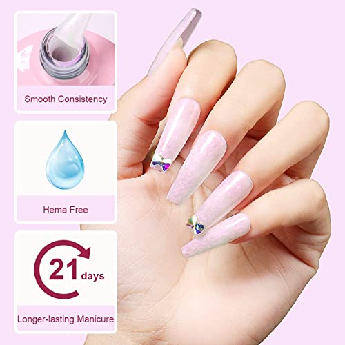 Aimeili Hema Free Pearl Gel Nail Polish, Shimmer Mermaid Nail Gel Soak Off U V Gel Polish Set Of 6Pcs X 10Ml - Kit Set 42 #TOP5