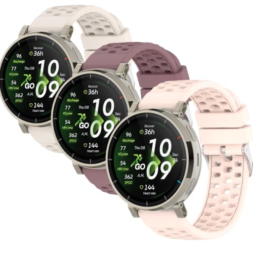 [3�p�b�N] 20mm �V���R�����v�o���h �N�C�b�N�����[�X�X�|�[�c�����p�X�g���b�v Amazfit Cheetah2 Pro/Active3 Premium/T-REX3 Pro 44MM�AGarmin Forerunner 570/165/168�ɑ�