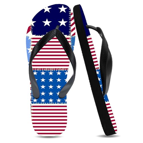 Flip Flops for Women Men Beach Waterproof Rubber Comfortable Cushion Walking Non-Slip Flat Thong Sandals Yoga Mat Lightweight Pool Bathroom Shower Shoes Casual Summer Two-Tone Slippers