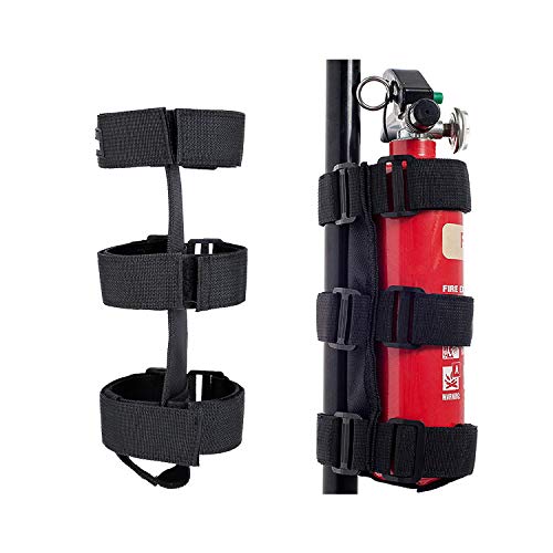 Linkstyle Jeep Fire Extinguisher Mount Holder 3 lb, Adjustable Roll Bar Compatible with Jeep Wrangler, Unlimited, CJ, JK, JKU, JL, JLU, TJ, Rubicon, Sahara, Sport