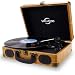 Platine Vinyle Bluetooth VIFLYKOO - Haut-parleurs Intégrés - 3 Vitesses (33/45/78) - Bois Rétro