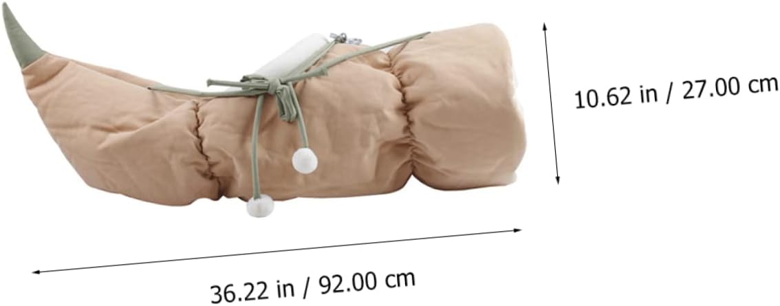 1pc Folding Cat Tunnel Hanging Lotus Root Design Fun Play and Cozy Sleeping Space for Indoor Cats Includes Toy Balls Random Multi-Functional Hammock Nest