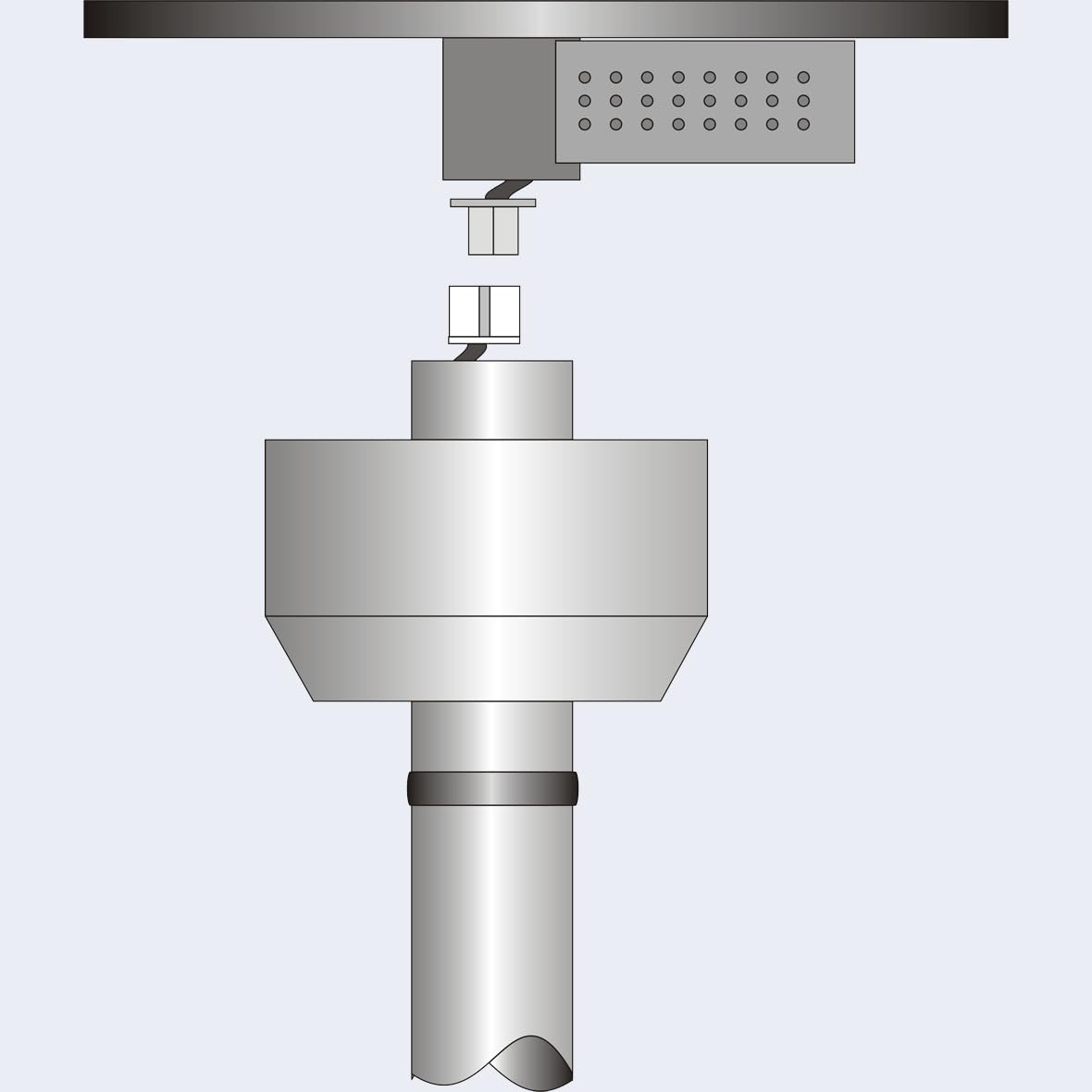 EustomA LED Ceiling Light 72W Shadowless Cold Lamp 360° Rotation Operating Exam Lamp 24 Holes LED Lens with Arm Brightness Adjustable LD-Z300-24A