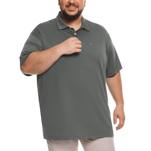 Big and Tall Mens Polo Shirt Moisture Wicking Sport Golf Shirts 2XL-6XL3