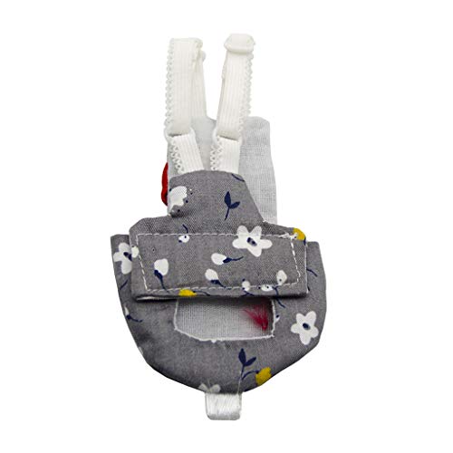 H HILABEE Verpakking met 2 zachte luiers voor vogels, ademende stoffen luiers, voor vogels, grijs, blauw, M - Afbeelding 6