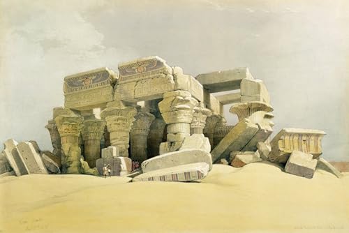 Pinturas murales retro de Kom Ombo David Roberts para decoración de pared de salón en 60x90cm