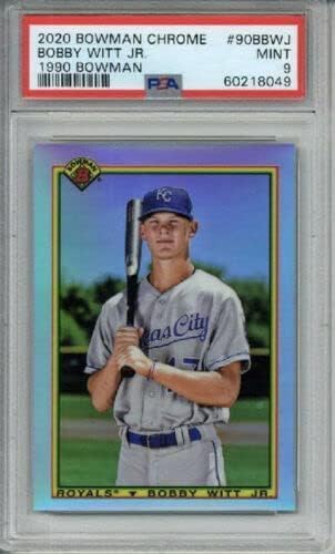 2020 BOWMAN CHROME #90BBWJ 1990 BOWMAN BOBBY WITT JR. BASEBALL CARD PSA 9