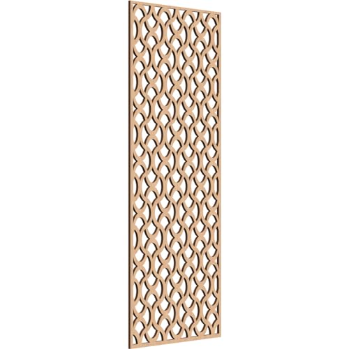 Image of Resort Decorative Pierced Fretwork Wood Wall Panels, 17 3 /8 inchW x 44 3 /8 inchH x 1 /4 inchT, Hickory