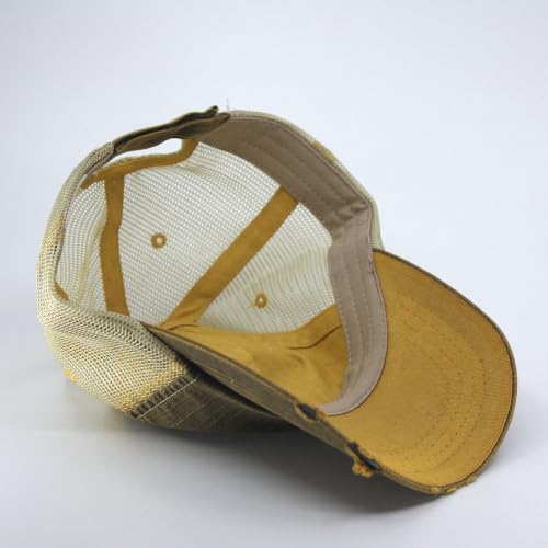 Image of The Vintage Year Distressed Cotton Unstructured Soft Mesh Breathable Adjustable Dirty Wash Dad Hat Trucker Baseball Cap