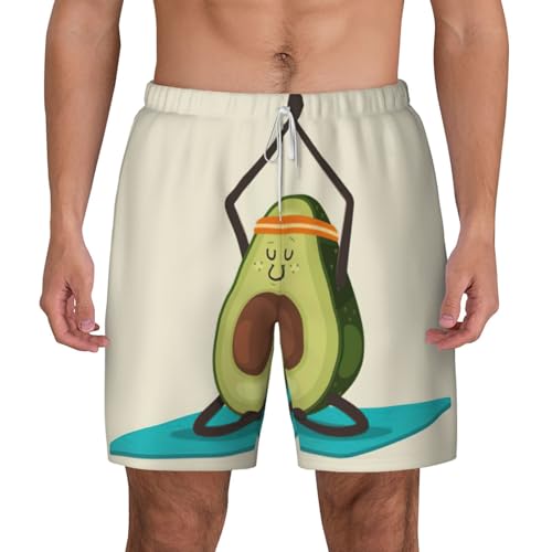 Short de bain respirant été surf plage pour homme imprimé avocat