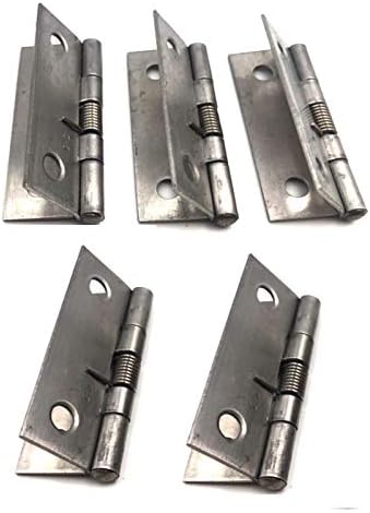 SAUTOP 5pcs Self Closing Spring Hinges 2" Length 304 Stainless Steel Home Furniture Hardware Door Hinge