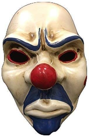 Joker Henchman Bank Robber Batman Style Hard Plastic Mask - clown mask Universal Size With Elasticated Strap