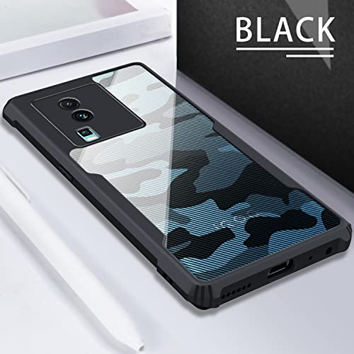 Image of Kapa Beetle Camouflage for Vivo iQOO Neo 7 / Neo 7 PRO (5G) Back Case| [Military Grade Protection] Shock Proof Slim Hybrid Bumper Cover (Black)