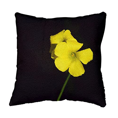 Coussin housse sequin noir et bouton d'or de haute qualité - 4