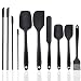 Produktbild Teigschaber, 10 teiliges Silikon Teigspachtel Backpinsel Jar Spatel Set, Hitzebeständig, BPA Frei, Nicht Stick, Spülmaschinengeeignet Silikonspatel mit Metallkern für Kochen Backen, -30°C bis +200°C