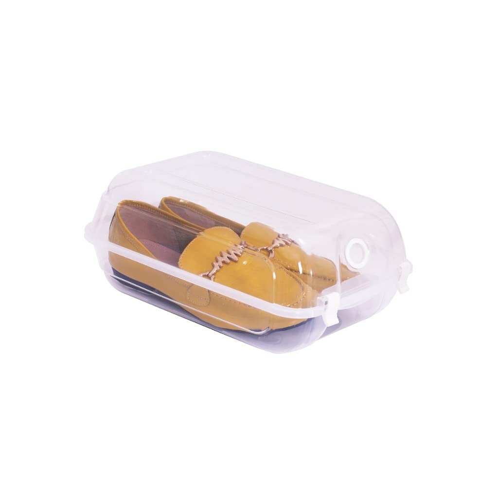 Boîte à chaussures plastique empilable RJJ - Rangement dressing transparent modulable