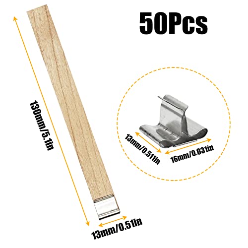 50 mechas de madera para velas sin humo miniatura 2