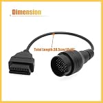 38 Épinglez à 16 Épingle OBDII OBD2 Outil de câble de connecteur d'adaptateur diagnostique pour la lecture des informations diagnostiques de Scanner pour les pièces de rechange Mercedes-Benz