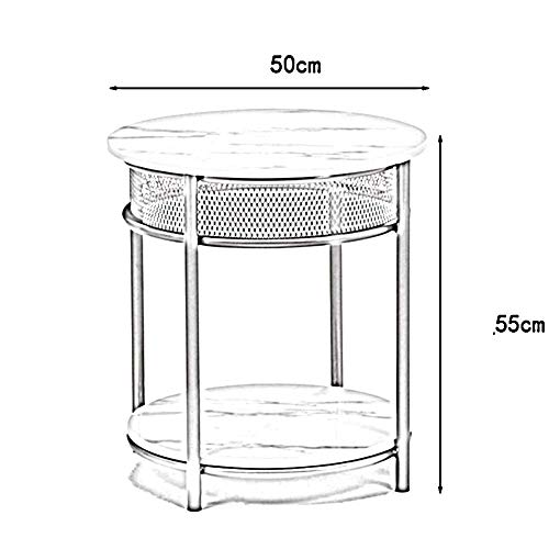 Table basse ronde en marbre pour optimiser les petits salons
