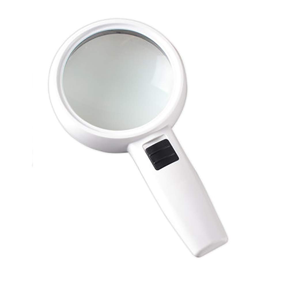 Lupa de Mano de Gran Aumento con Luces LED HD Niños Escuela Primaria Visor de Ancianos Vidrio portátil - Múltiple: 30 Veces Lupa Magn Plate