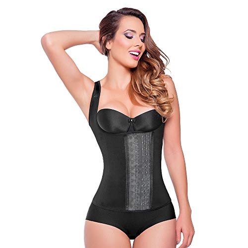 Ann Michell Women's Full Vest Workout Latex Waist Cincher (38, Black) #TOP7