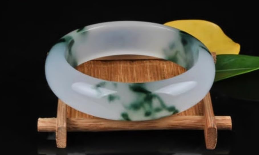 Bracelet jonc en jade naturel femme style chinois rétro cadeau idéal