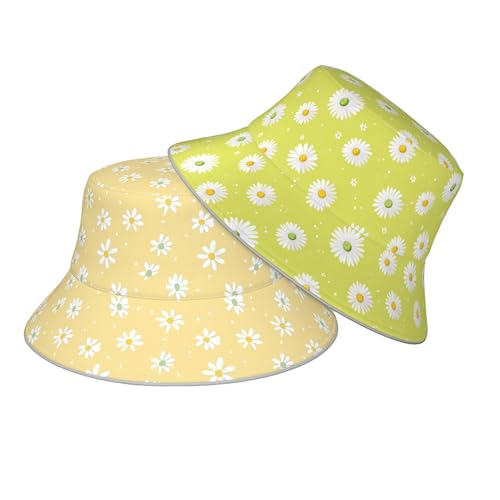Image of Bucket Hat Double-Side-Wear Reversible Sun Hat Beach Travel Hiking for Women Men