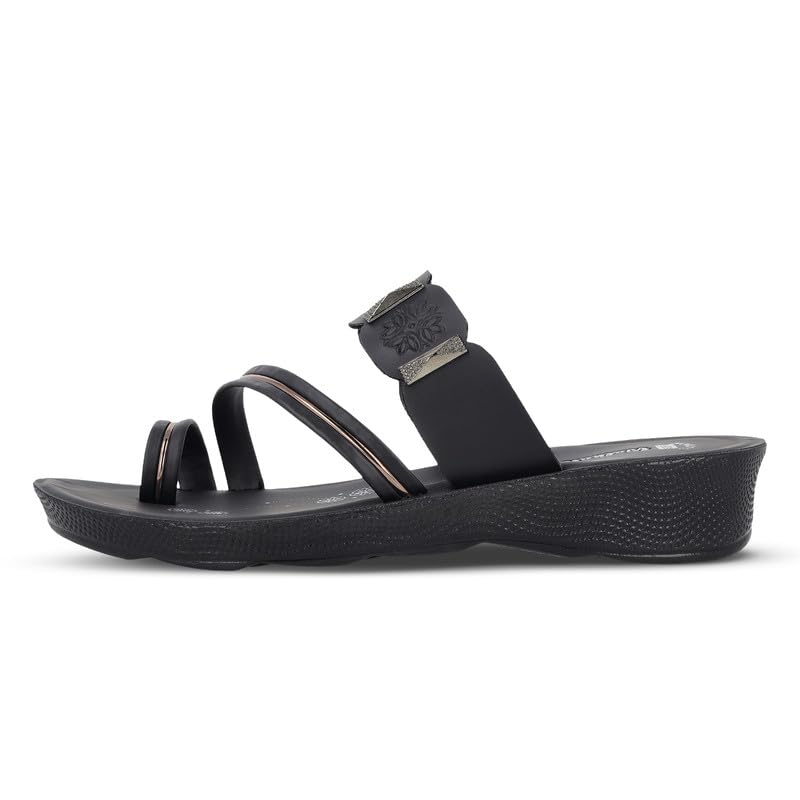 Image of WALKAROO Women's Casual Wedge Sandal|Soft Cushion Footbed&Anti-Slip Outsole,Textured Multi Strap Closure|Stylish,Fashion & comfortable for all day use|W7673