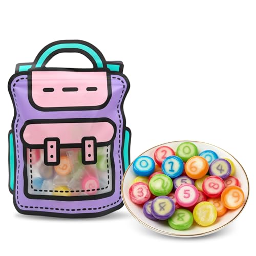 30 Stück Zahlen Gummibärchen Bunte Fruchtgummis Schultüten Süßigkeiten Schulstart Fruchtgummi Einschulung Geschenk ideal für den Schulanfang Schultüten-Füllung Lernspaß für Kinder