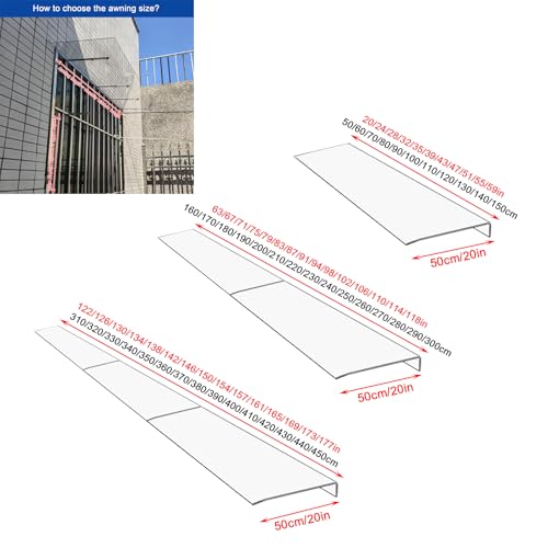 Auvent extérieur en polycarbonate durable et acier de haute qualité