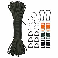 2 X 10m Paracorde 4mm - 7 Brins, Noir Et Camouflage | Pour Bracelets DIY, Camping, Survie Et Activités Outdoor
