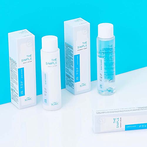 Scinic The Simple Daily Lotion | Vegan Face Lotion For Sensitive And Irritated Skin | Ph-Balanced Moisture Lotion With Madecassoside & Aloe Vera Leaf Juice | Korean Skin Care (4.9 Fl.oz) #TOP7