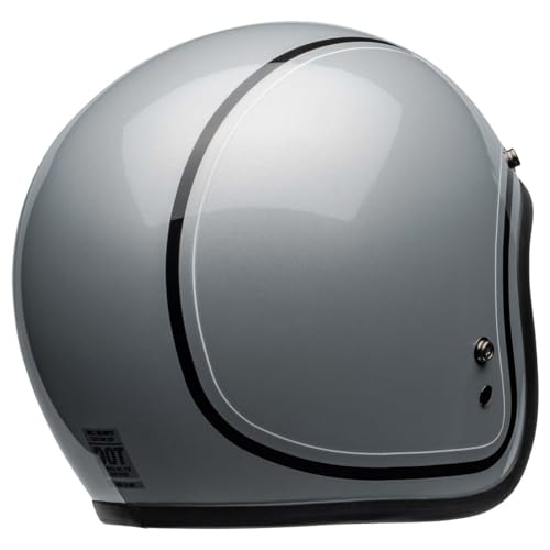 Casco Bell Custom 500 gris brillante talla pequeña estilo retro jet 7