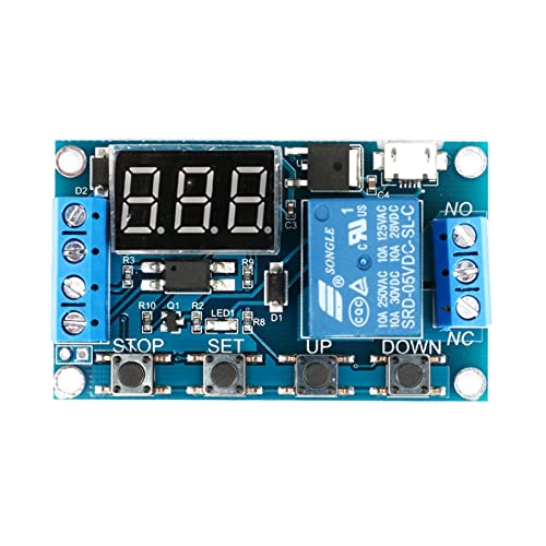 Control de retardo interruptor tiempo con temporizador de ciclo delay pantalla LED DC 6-30V 12V 24V 3