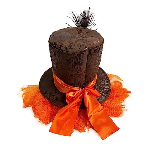 Peruca laranja decorativa para adulto/adolescente cosplay Chapeleiro Maluco Festa Fantasia Pano Cosp