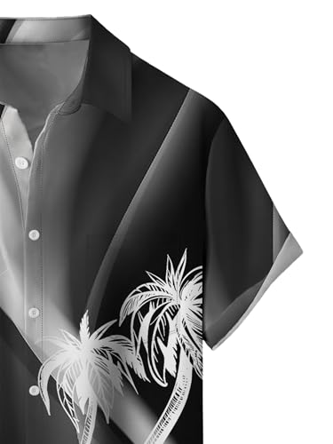 Hawaiian Shirt for Men Tropical Loose Fit Shirt Short Sleeve Casual Button Down Holiday Beach Shirts with Pocket4