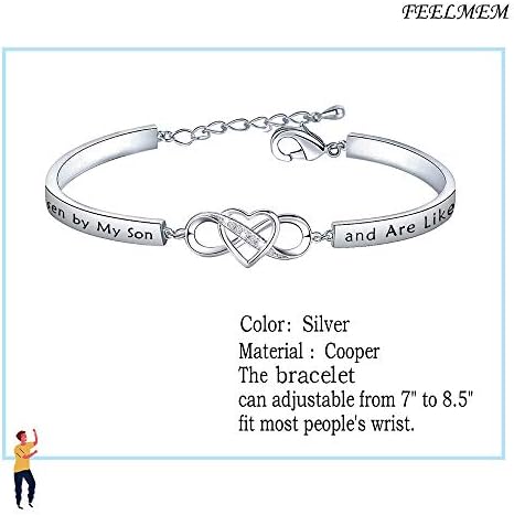 Daughter-in-Law Gift Bracelet You Were Hand Chosen by My Son and Are Like A Daughter to Me Infinity Love Heart Bracelet Gift for Daughter in Law