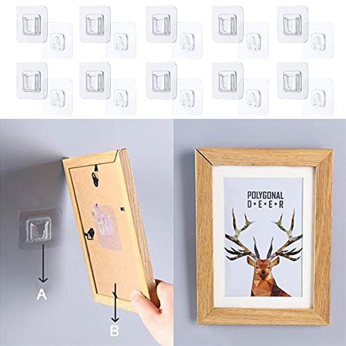 Preisvergleich Produktbild DFGHA Doppelseitige Selbstklebende Wandhaken, Kartensteckplatzdesign, Aufbewahrungswerkzeuge Wandhaken Für Die Aufbewahrung Von Selbstklebenden Wandhaken In Der Küche, Bad, Wohnzimmer (15)