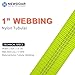 NewDoar UIAA & CE Certified 1 inch Nylon Tubular Webbing Tube/Tubular Climbing Webbing - Heavy Duty Strap for Rescue, Climbing, Harnesses, Rock Work & Firefighting(Green- 1 inch 10Yard)